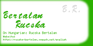 bertalan rucska business card